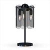 Lampka stołowa Nira MT3523-3S-EBCN Zumaline metal szkło przydymiony czarny