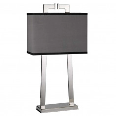 LAMPA stołowa MAGRO-TL Elstead stojąca LAMPKA metalowa biurkowa polerowany nikiel szara