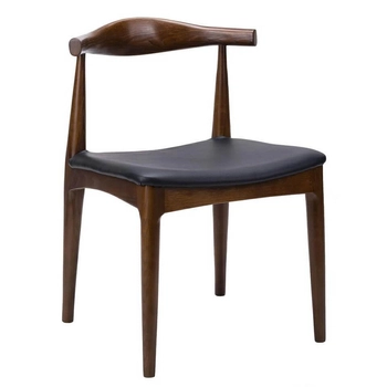 Drewniane krzesło Elbow KH1501100120 King Home ekoskóra ciemnobrązowy