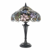 Witrażowa lampa stojąca Sullivan 64327 Endon Tiffany kwiaty brąz kolorowa