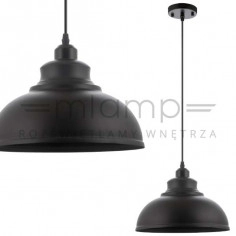 LAMPA wisząca VEN W106/300 BK industrialna OPRAWA metalowa zwis czarny