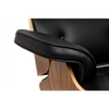 Biurowy fotel Lounge KH1501100106 King Home stal skóra orzech czarny