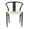 Metalowe krzesło Wishbone KH1201100122 King Home naturalny czarny
