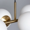 Wielopunktowa lampa zwieszana Milano ABR-LWZC-6XE27 Abruzzo kule biały złoty