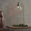 Stołowa lampka na biurko Hansen 77859 Hanson Endon szklana mosiądz