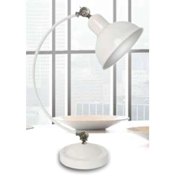 Stojąca LAMPA biurkowa OLD 41-27931 Candellux metalowa LAMPKA stołowa biała