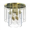 Szklana lampa natynkowa Nira MX3523-8M-EGN Zumaline przezroczysty złoty