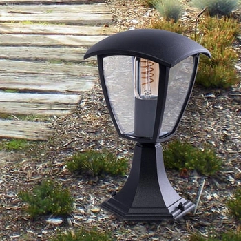 Stojąca lampa ogrodowa FOX EKO3551 industrialny słupek czarny