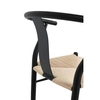 Metalowe krzesło Wishbone KH1201100122 King Home naturalny czarny