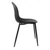 Ażurowe Krzesło Chips KH010100237 King Home z metalową podstawą czarne