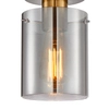 Sufitowa lampa szklana tuba Sardo SPL-5581-1SC-BRO-SG Italux czarny mosiądz
