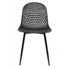 Ażurowe Krzesło Chips KH010100237 King Home z metalową podstawą czarne