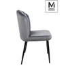 Krzesło tapicerowane Rango HB-01.SZARE King Home welur metal szare